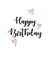 Happy Birthday Card with love hearts for someone special! created by Posted With Pyaar