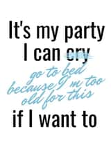 Birthday card for the old party-goers created by Sarah Levy