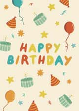 Classic Birthday Card - Party Hat - Cake created by Shei Anapi