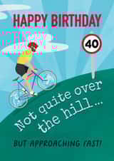 Funny 40th Birthday Card for Cycling Lovers created by Running with Scissors
