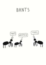 Bants! Alternative birthday card for those looking to send something different. created by Sean Miller