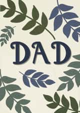 Nature themed card for a special dad created by Katie Walden Illustration