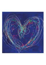 Heart Card for a Wedding, Anniversary, Valentines or Birthday - Cosmic Blue Love created by Cate Mackenzie