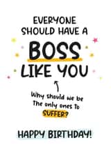 Funny Boss Birthday Card - A Boss Like You - From Your Team created by Twisted Haggis
