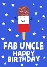 Cute Birthday Card - Fab Uncle created by tea please