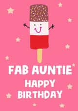 Cute Birthday Card - Fab Auntie created by tea please