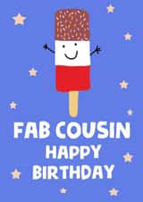 Cute Birthday Card - Fab Cousin created by tea please
