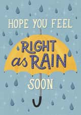 Cute Mental Health Card - Right as Rain created by Silky Rose Design