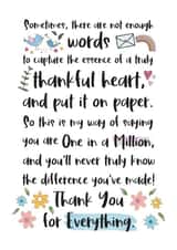 Heartfelt Thank You Card - One in a Million created by And You Can Quote Me