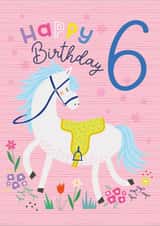 Happy Birthday - 6 - Horse created by Laura Darrington Design Ltd.