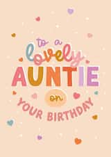 Cute Birthday card - Lovely Auntie created by The Pattern Press