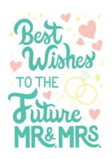Classic Engagement Wedding card - Best Wishes to the Future Mr. & Mrs. created by Angelicabydesign