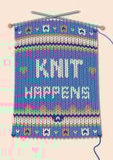 Funny Card - Knit Happens created by Studio Peers