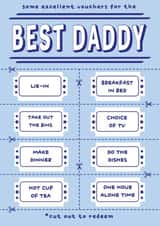 Best Daddy Voucher Card - Fathers Day - Birthday - Cute Thoughtful Card - Lie in created by Hardy-Har!