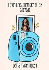 Personalised Father's Day Photo Card created by Lisa Wardle - stepdad cute Father's Day Personalised Photo Card 19705
