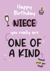 Cheeky Birthday Card - One Of A Kind Niece created by Twisted Haggis