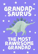 Funny Birthday Card - Grandad-Saurus created by tea please