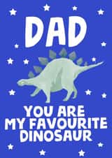 Funny Birthday Card - My Favourite Dinosaur created by tea please