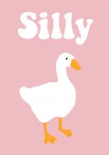 Cute Just Because Card For Friends and Family - Silly Goose - Punny created by Butter Bean Sketch Club