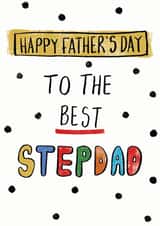 Heartfelt Father's Day Card - Best Stepdad created by Pom Pom Party Cards