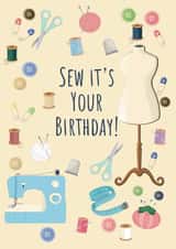Sew It’s Your Birthday - Sewing Birthday Card created by @PoppyCardDesigns