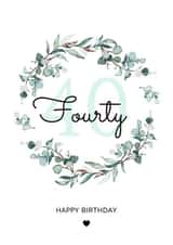 Floral 40th birthday card created by SophDc