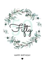 Floral 50th birthday card created by SophDc