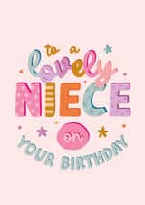 Pretty Birthday Card - Lovely Niece created by The Pattern Press