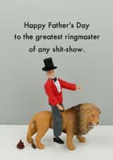 Funny Father's Day Card - Greatest Ringmaster created by Bold & Bright Cards