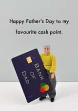 Funny Father's Day Card - Cash Point Dad created by Bold & Bright Cards