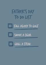 Father’s Day To Do List - Funny Father’s Day Card created by Reece Taylor Designs