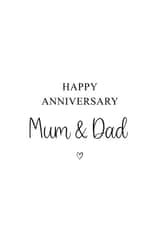Cute Anniversary Card - Mum & Dad created by Kalm Lettering