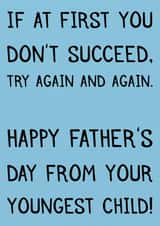 Funny fathers day card from the youngest child (the best) created by Laughable Letters