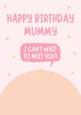 Cute Birthday Card - From The Bump - Mummy created by Blush Boulevard
