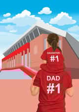 #1 Dad & #1 Daughter Liverpool FC Football Card created by Squiggle Scribble
