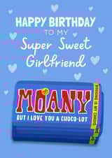 Funny Birthday Card - Girlfriend - Tony's Chocolonely created by Running with Scissors