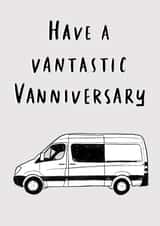 Fun Anniversary card for van lovers - Campervan vannifersary! created by Fonts and Scribbles