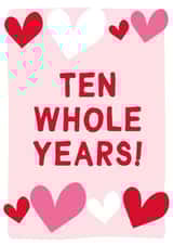 Ten Whole Years - Anniversary Card - Wedding Anniversary Card - Cute created by Gem Draws Stuff