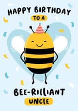 Bee-rilliant Uncle Birthday Card created by Macie Dot Doodles