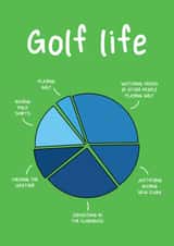 Funny Birthday card - Golf Life created by Spekle Studio