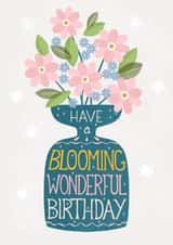 Floral Birthday Card for Her - Have a Blooming Wonderful Birthday created by Louise Brainwood