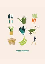 Happy birthday - gardening hobby card created by Jamie Lindsay