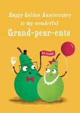 Grand-pear-ents Funny Pears 50th Golden Anniversary Card created by Hannah Jayne Lewin