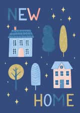 Cute New Home Card - Houses created by Louise Brainwood