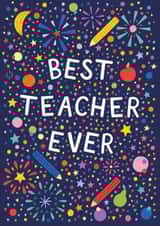 Best Teacher Ever Thank You Card created by Pear Tree Press