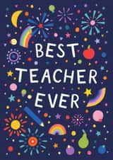 Best Teacher Ever Thank You Card created by Pear Tree Press