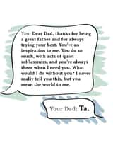 Cheeky Father's Day Card - Ta Dad created by Very British Problems