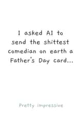 Funny AI Father's Day Card – Embarrassing Dad Jokes created by Picardso