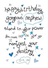 Heartfelt Birthday Card - Nephew - Manifest Your Destiny created by Love and Happy Stuff