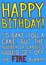 Cheeky Birthday Card - Fire Alarm created by Designs by Ru